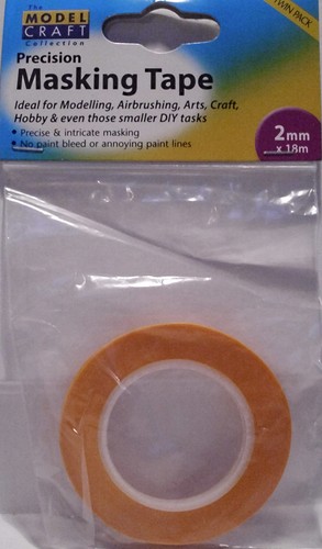 Modelcraft 1 Packung mit 2 Rollen 2 mm breit x 18 m lang Modellbauer Abdeckband RM48P - Bild 1 von 10