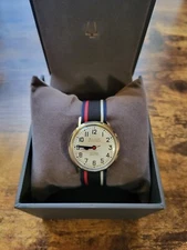 Bulova Accutron 214 10K Gold & Stainless White Dial With Black/White/Red/Blue...