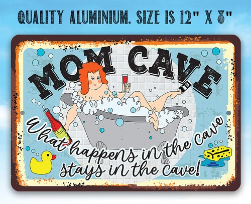Metal Sign - Mom Cave - Durable Metal Sign - 8" x 12" Use Indoor/Outdoor - Decor - Picture 5 of 7