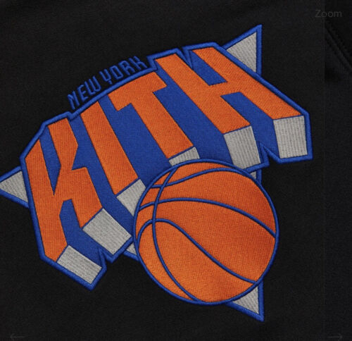 KITH X NY KNICKS HOODIE PULLOVER SWEATSHIRT BLACK XL MSG NBA