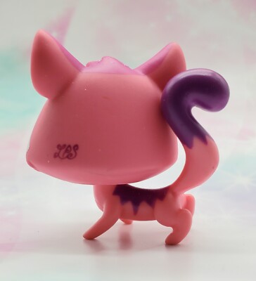 Littlest Pet Shop Authentic # 3122 Pink White Purple Glitter G4