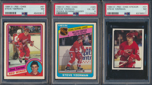 Steve Yzerman #37 1984 O-Pee-Chee Sticker card