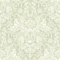 Harlen Woodland Damask Tapetenrollen Sage Green - Holden 90162