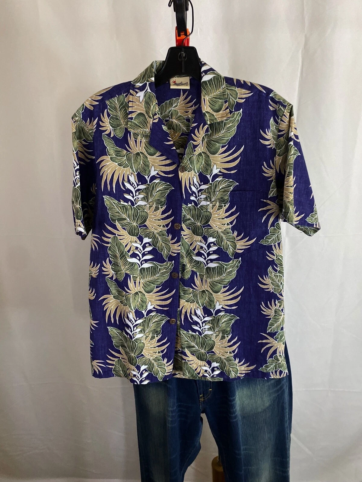 Royal Creations Made Hawaii Floral Pocket SHORT SLEEVE BUTTON UP SHIRT Small S