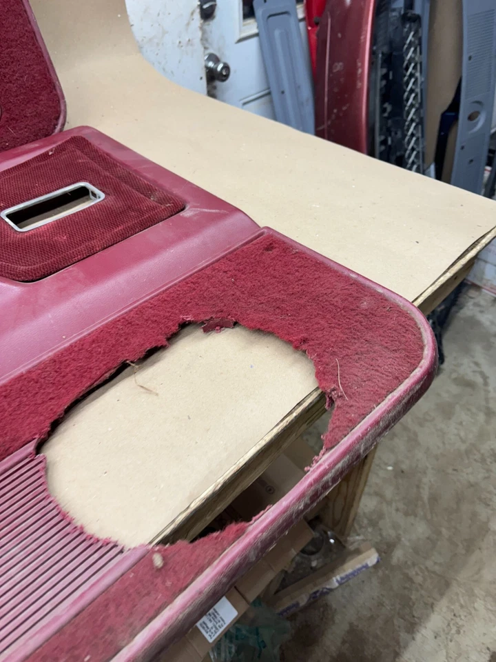 1987-1993 88 89 90 DODGE D100 D150 D350 Red POWER Door Panel Panels Cards ROUGH - Image 3 of 4