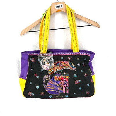 NEW Laurel Burch cats umbrella tote bag should purse childless cat lady boho art