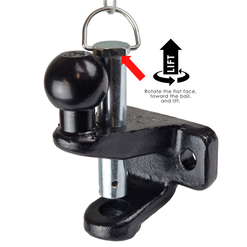 Dual Tow Hitch 50mm Ball & 25mm Pin Heavy Duty Towing 3500kg Black - Road Legal - Picture 5 of 6