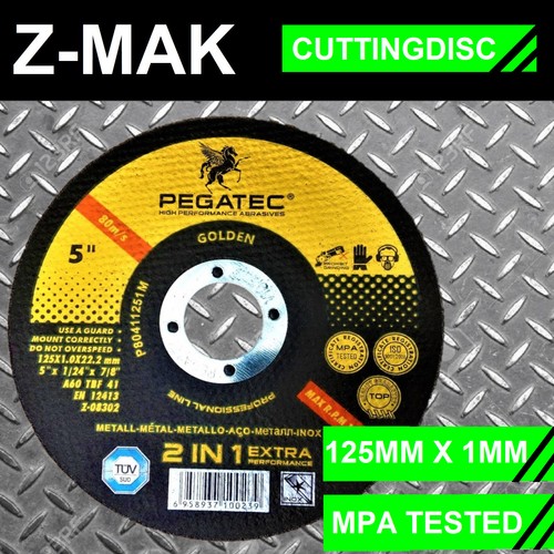 100 PACK 5" CUTTING DISC 125mm WHEEL THIN CUT OFF ANGLE GRINDER METAL STEEL 1mm - Picture 2 of 10