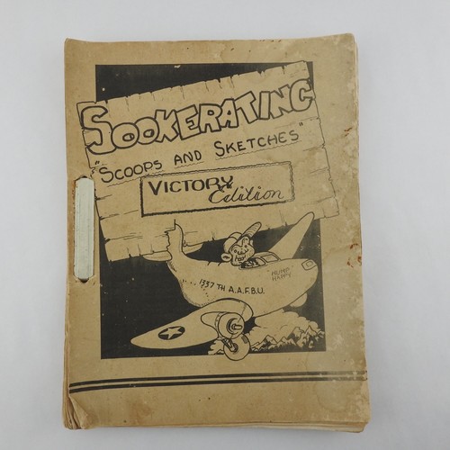 Vintage WW2 1337TH Army AirForce Base Unit Sookerating Scoops Cartoon Military - Picture 13 of 13