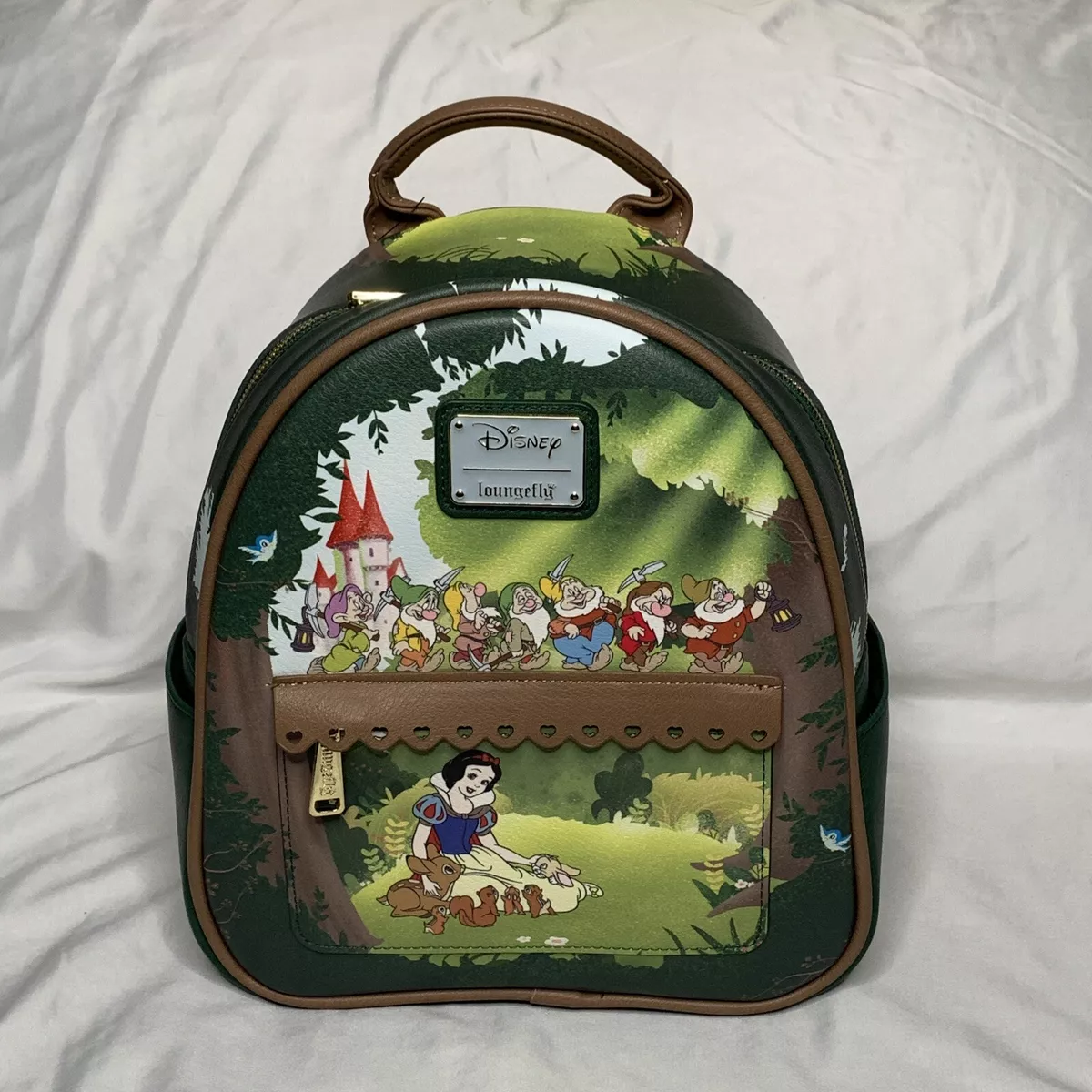 Loungefly Women's Disney Snow White and The Seven Dwarfs Green Backpack