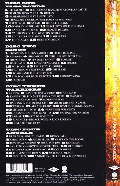 THIN LIZZY - Vagabonds Kings Warriors Angels  4-CD Boxset (2001) - Bild 2 von 2