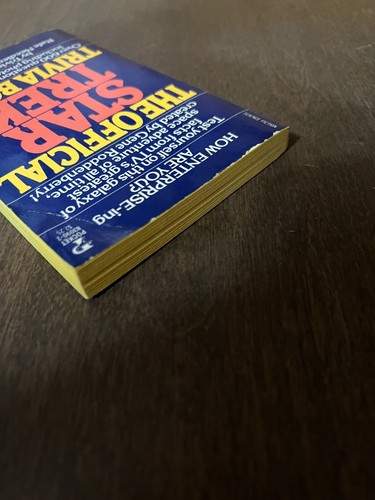 Vintage The Official Star Trek Trivia Book Paperback Book Rafe Needleman 1980 - Imagen 6 de 8