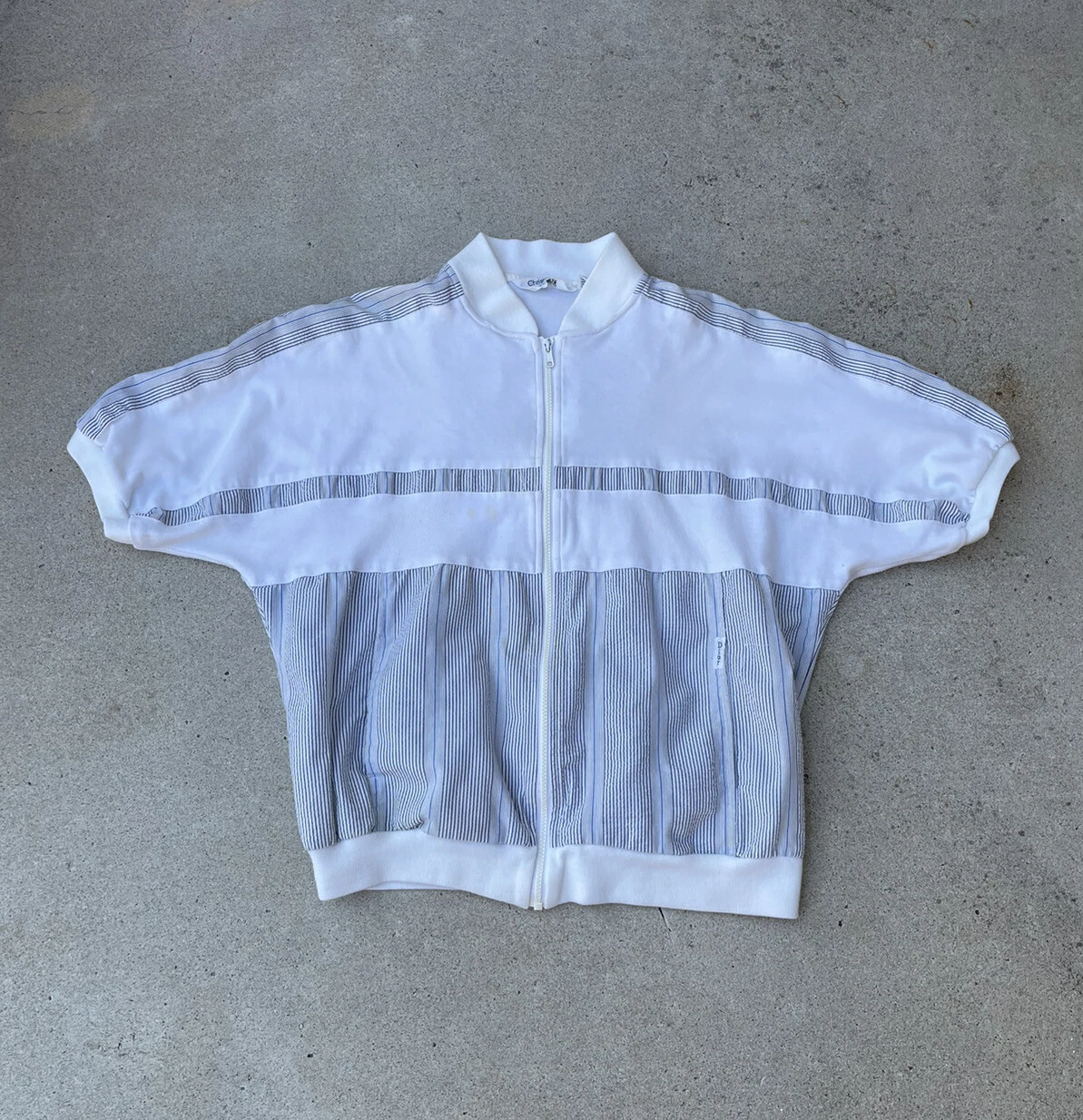 Bomber vintage anni '90 Christian Dior Monsieur zip manica corta uomo large