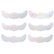 6Pcs Glitter Freckles Patches Waterproof Temporary Tattoos Stickers Face Makeup
