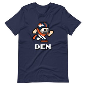 Denver Broncos NES Football Player 8-bit Tecmo Super Bowl Nintendo T-Shirt