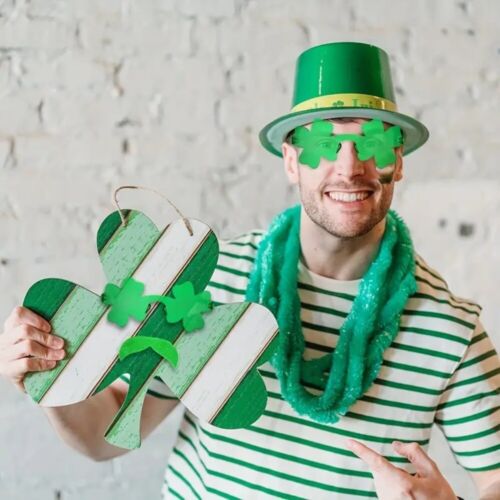 Plastic St. Patrick's Day Shamrock Sunglasses Party Costume  Irish National Day - Afbeelding 1 van 12