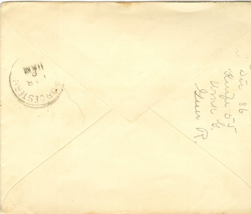 Envelope Oneonta NY 3/8/1893 - Picture 2 of 2
