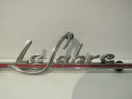 Rare Vintage Buick Le Sabre Emblem Script Badge Trim Red Metal 1960 - Picture 3 of 4