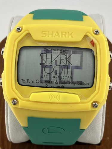 Freestyle SharkTooth Mens 49mm Watch Neon Green Yellow Wavetrak G0687B - RUNS - Picture 2 of 20