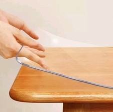 Clear Plastic Dining Room Table Protector Tablecloth Desk Pad Mat 36x52 Inch
