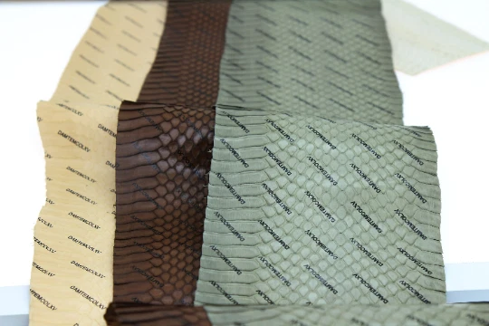 DAMLXV Monogram Print Elaphe Carinata Snake Skin Snakeskin Leather Hide - Image 2 of 4