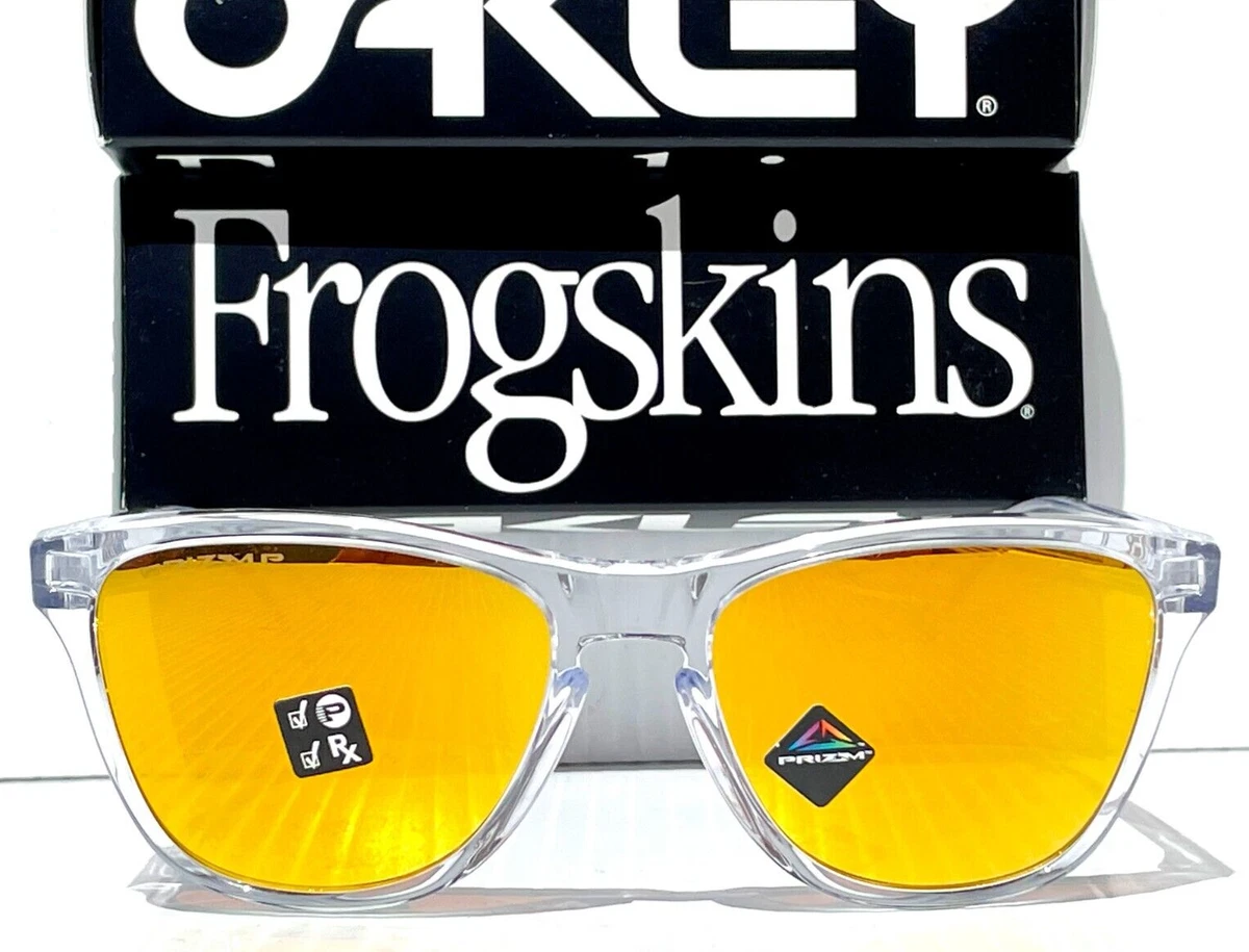 NEW Oakley FROGSKINS XS Polished Clear POLARIZED PRIZM 24K Gold NEW Oakley FROGSKINS XS Polished Clear POLARIZED PRIZM 24K Gold