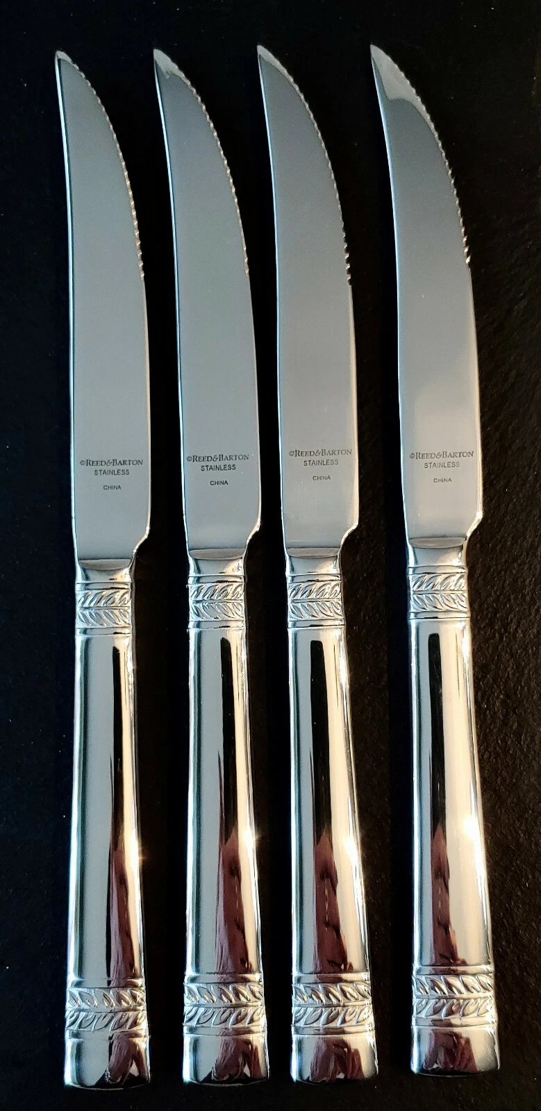 REED & BARTON 18/10 Stainless Steel FLATWARE Evergreen Pattern Set of 4 NEW
