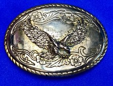 Vintage American Eagle Flying Proud America USA belt buckle to restore