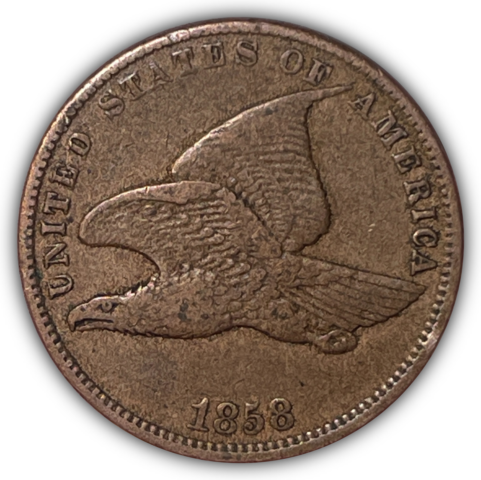 1858 SL Small Letters Flying Eagle Cent Extremely Fine XF Coin #23157