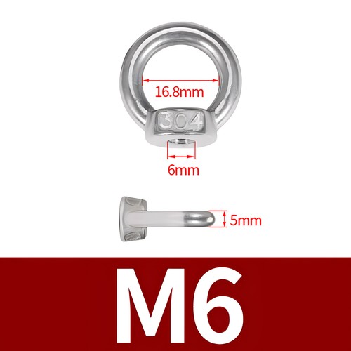Ringmutter DIN 582 Edelstahl A2 Ring Öse Muttern M3 M4 M5 M6 M8 M10 M12 M16 M20 - Bild 7 von 15