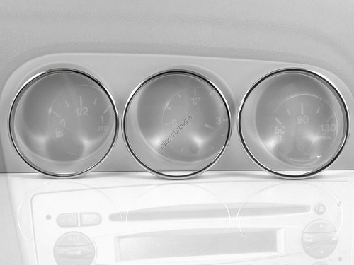 Per Alfa Romeo 156 2003-2005 Anelli in alluminio degli indicatori del cruscotto - Imagen 4 de 8