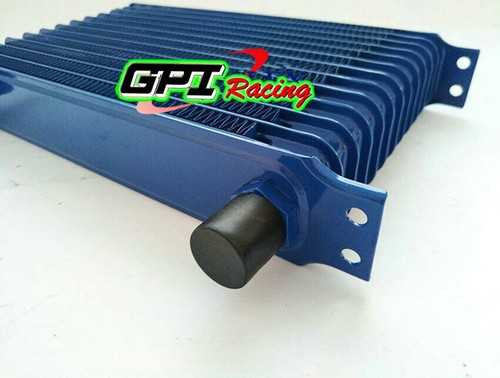 Universal 13 Row An-10an Universal Engine Transmission Oil Cooler BLUE - Picture 7 of 8