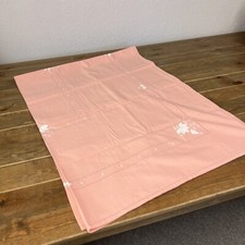 Vintage Tablecloth 50 X 66 floral spring, Easter, peach Color