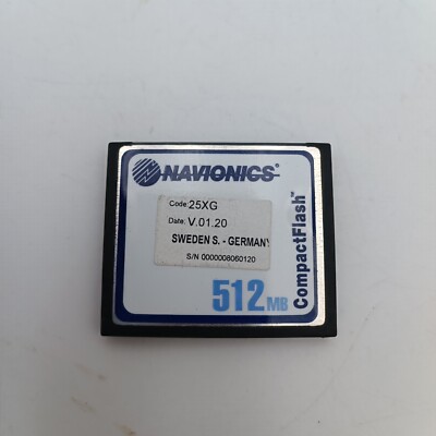 NAVIONICS 25XG SWEDEN GERMANY 512MB Marine Charts CF  Raymarine Geonav