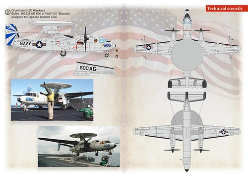 Print Scale 72-433 Grumman E-2C Hawkeye Part-2, Aircraft wet decal, scale 1:72 - 第 7/12 張圖片