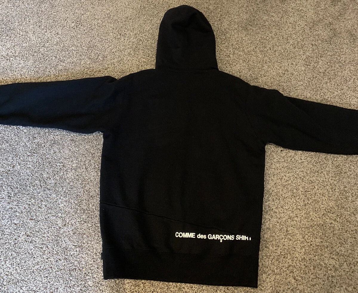 Supreme X Comme Des Garcons Split Box Logo Hooded Sweatshirt Medium - Black