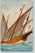 39278758 - Marine Galerie Karte Nr.222 Portugiesische Schebecke 18 Jahrhundert