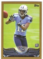 JUSTIN HUNTER GOLD ROOKIE SERIAL #/2013 2013 TOPPS 248 TENNESSEE TITANS VOLUNTEE