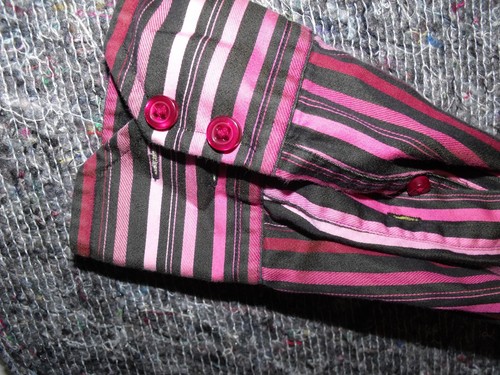 TM LEWIN John Francomb - Gents 'MILAN' Slim Fit Pink Stripes Size 16 - Picture 4 of 8