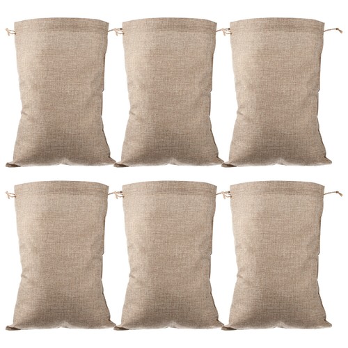 6 Pcs Drawstring Bag Burlap Bags for Vegetable Storage Potato Sacks - Picture 8 of 12