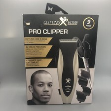New Cutting Edge Pro Clipper 9 Piece Kit Hair Cut Fade Detail NEW Black/Gold