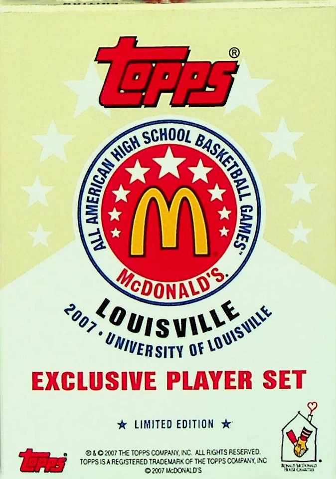 Topps McDonald's Ltd Ed - 2007 U of Louisville Player Set - NIB - Moore, Harden - Image 3 of 4