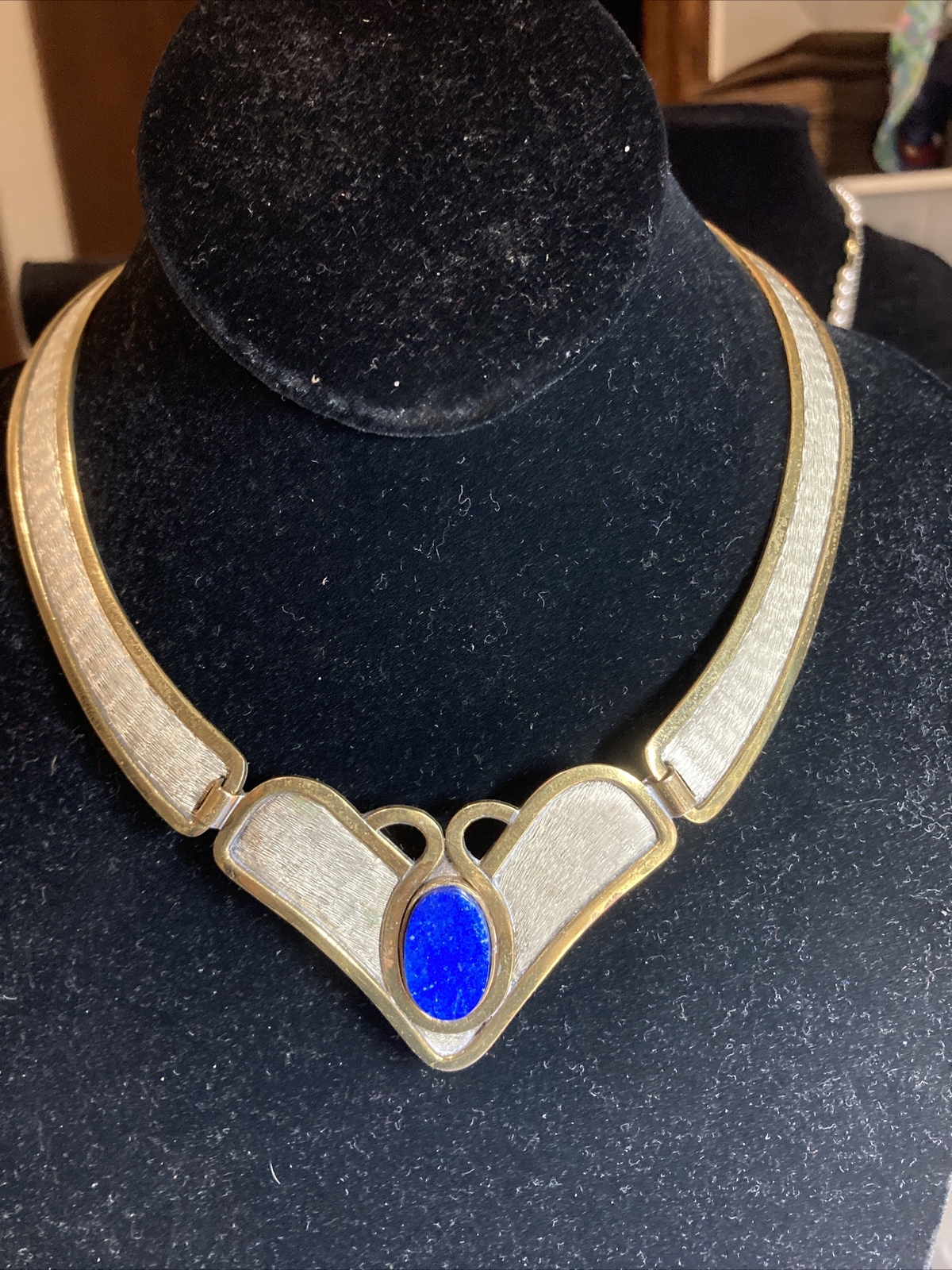 Artesenia Ameri Chile Brass Silver Lapis Lazuli S… - image 2