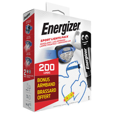 Energizer Sportpack Headlight Vision BLUE + Reflektor Armband