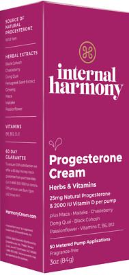 INTERNAL HARMONY PROGESTERONE CREAM Menopause Life-Flo Emerita Pro-gest E B6 B12