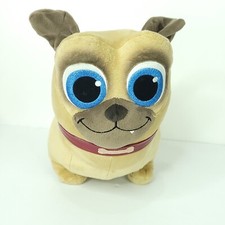 Disney Store Plush Puppy Dog Pals Rolly Pug 11" Long Stuffed Animal Blue Eyes