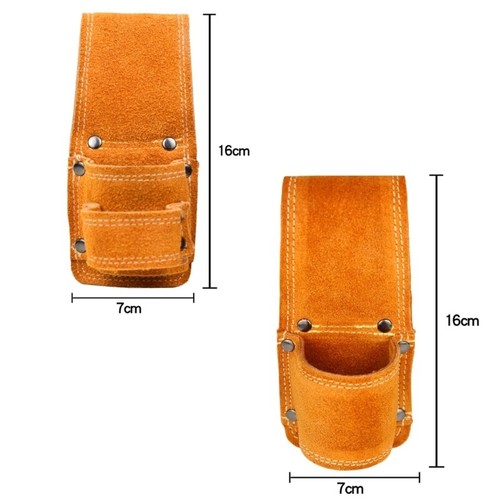 PU Leather Pocket Tool Holder for Carpenters Wrench Electrician Tool Belt Pouch - Picture 8 of 10