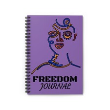 Abstract Line Art Freedom Journal, Spiral Notebook, Ruled Line, Diary, Writing