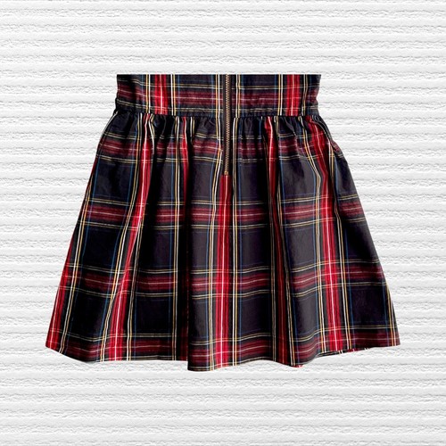 J Crew Crewcuts Girls Stewart Tartan Plaid Dress Black Red Sleeveless Size 4 - Picture 8 of 11
