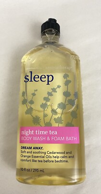 Bath & Body Works Aromatherapy SLEEP NIGHT TIME TEA Body Wash & Foam Bath Rare